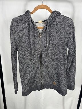 Roxy Women's Gray Full Zip Hoodie Sweatshirt Size US 6 EU 8 AUS 8